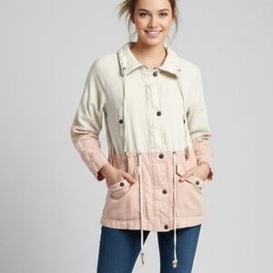 Blu Pepper Women's Two-Tone Utility Jacket